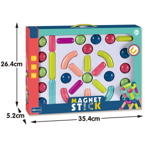 Set pentru construit Magnet Stick 46 piese - Img 3