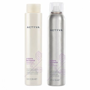 Set pentru par vopsit Kemon Actyva Colore Brillante, Sampon 250 ml + Spray 200 ml