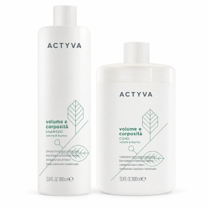 Set pentru volum Kemon Actyva Volume e Corposità, Sampon 1000 ml + Balsam 1000 ml