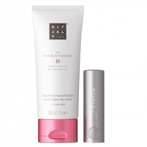 Set Rituals Hand & Lips Balm, Balsam de Buze, 4,8 g + Crema de Maini, 70 ml