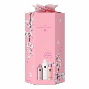 Set Rituals The Ritual of Sakura – Lotiune spuma pentru corp 150ml, Gel de dus spumant 200ml si Spray de corp 50ml