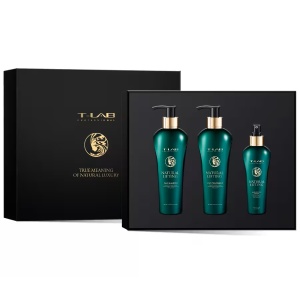 Set T-LAB Professional Natural Lifting Ritual Sampon, 300 ml, Tratament par, 300 ml, Tonic par, 150 ml