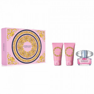 Set Versace Bright Crystal, Apa de toaleta 50 ml + 50 ml lotiune de corp + 50 ml gel de dus