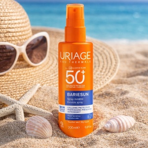 Spray invizibil cu protectie solara SPF50+ fara parfum Bariesun, 200 ml, Uriage