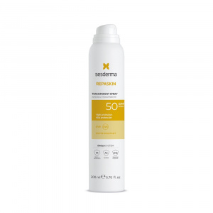 Spray transparent pentru corp cu protectie solara SPF 50 Repaskin Sesderma, 200 ml