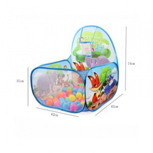 Tarc de joaca pliabil cu 60 de bile multicolore incluse - Img 3
