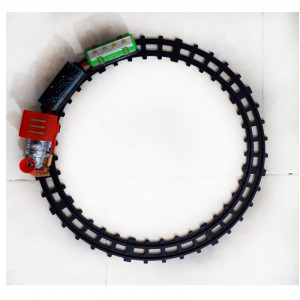 Trenuletul electric Express, cu sunete si lumini, 11 piese