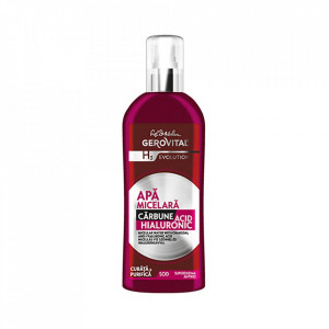 Apa micelara cu carbune si Acid Hialuronic Gerovital H3 Evolution