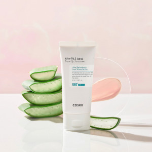 Crema de fata cu protectie solara SPF 50+ PA++++ Aloe 54.2 Aqua Tone-up, Cosrx, 50 ml