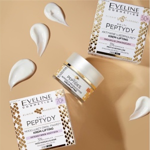 Crema de lifting pentru conturarea fetei Eveline Cosmetics Multi Peptides, 70+, 50 ml