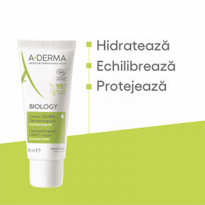 Crema hidratanta A-Derma Legere Biology, 40 ml - Img 2