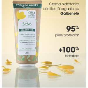Crema hidratanta BIO pentru bebelusi si copii Klorane Bebe, 200ml