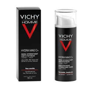 Crema hidratanta cu efect anti-oboseala pentru fata si zona ochilor Hydra Mag C, 50 ml, Vichy Homme