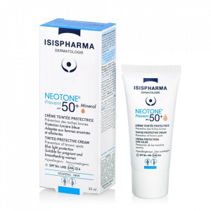 Crema nuantatoare preotectoare SPF 50+ Isispharma Neotone Prevent, Nuanta Medium, 30 ml - Img 3