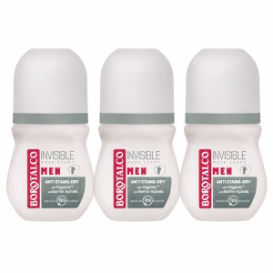 Deodorant Roll-on Borotalco Men Invisible, 3 x 50 ml