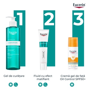 Fluid pentru fata matifiant cu acid salicilic Dermo Pure Eucerin, 40 ml