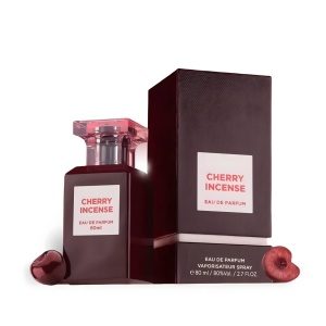 Parfum arabesc Fragrance World Cherry Incense, Apa de Parfum, Unisex, 80 ml