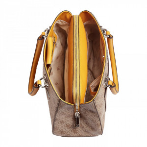 Geanta GUESS Kathryn Girlfriend Satchel Brown - Img 5