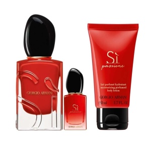 Giorgio Armani Si Passione, Femei, Apa de Parfum, 50 ml + Lotiune de corp, 50 ml + Apa de Parfum, 7 ml
