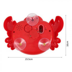 Jucarie de baie Bubble Crab cu difuzor de spuma si muzica, dimensiuni