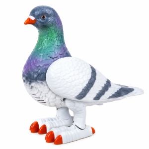 Jucarie interactiva porumbel electric Lovely Dove, cu miscare, aripi mobile, lumini si sunete