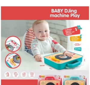 Jucarie muzicala pentru bebe Masa DJ cu sunete, melodii si disc rotativ, 18 luni+ - Img 3
