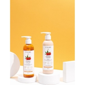 Masca de par hidratanta, pentru par subtire si degradat, T-LAB Organics, Organic Castor, 250 ml