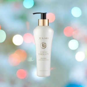 Masca de par T-LAB Professional Coco Therapy DUO reconstructie completa a parului, 300 ml