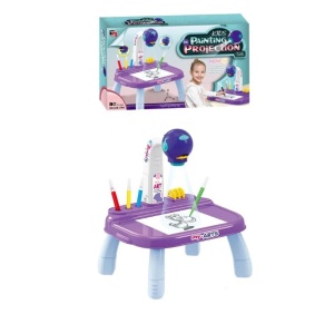 Masuta pentru Desen si Pictura cu Proiector – Set Creativ pentru Copii, Violet