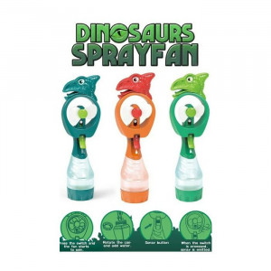 Mini ventilator portabil cu pulverizator - Dinozaur