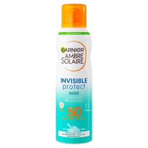 Pachet Garnier Ambre Solaire – Spray invizibil protectie solara SPF 50 200 ml + Lapte protectie solara copii SPF 50 200 ml + Stick protectie solara SPF 50 30 g