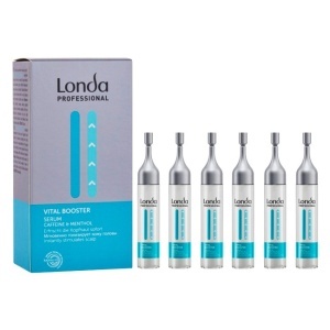 Pachet Londa Professional Vital Booster – Sampon energizant 250 ml cu ulei de samburi de struguri, cafeina si mentol + Ser anticadere 6x9 ml
