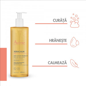 Pachet Ulei de curatare pentru pielea predispusa la dermatita atopica XeraCalm AD, 2x400 ml, Avene