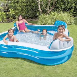Piscina gonflabila pentru copii Intex Family Lounge, 229 x 229 x 66 cm
