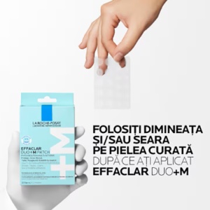 Plasturi anti-eruptii cutanate invizibili si ultra subtiri La Roche-Posay Effaclar Duo +M Patch, 22 bucati