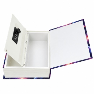 Pusculita seif in forma de carte, cu cifru, model Space, Multicolor - Img 3