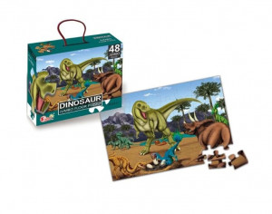 Puzzle cu 48 piese - Dinozauri - Img 1