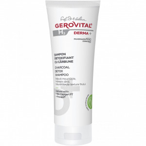 Sampon detoxifiant cu carbune Gerovital H3 Derma+, 200 ml