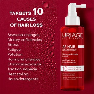 Ser intensiv impotriva caderii parului AP Hair, 100 ml, Uriage