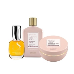 Set Alfaparf Keratin Therapy Lisse Design – Sampon 250 ml + Masca 200 ml + Ulei Cristalli Liquidi 15 ml