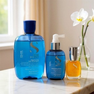 Set Alfaparf Milano Volume Magnifying Sampon 250 ml + Spray 125 ml + Ulei Cristalli Liquidi 15 ml