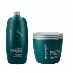 Set Alfaparf Semi Di Lino Reconstruction cu 1000 ml Sampon + 500 ml Masca
