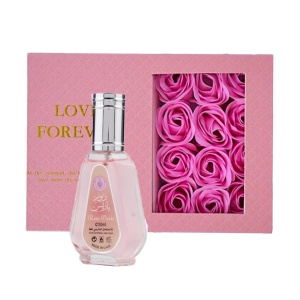 Set cadou Dorevo Apa De Parfum Ard al Zaafaran Rose Paris 50 ml si Cutie cu trandafiri