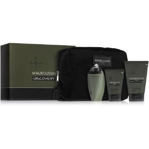 Set Cadou Mauboussin Discovery, Barbati, Apa De Parfum 100 ml + Balsam After Shave 50 ml + Gel de Dus 100 ml + Geanta Cosmetice