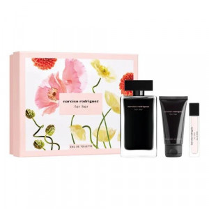 Set Cadou Narciso Rodriguez For Her, Apa de Toaleta, 100 ml + Lotiune de corp, 50 ml + Apa de Toaleta, 10 ml