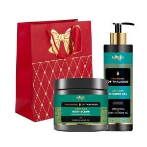 Set cadou NATIGO The Ritual of Thalasso – Gel de dus , 400 ml si Scrub de corp cu ulei de migdale dulci, 650 g
