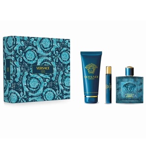 Set cadou Versace Eros Parfum, 100 ml + Gel de dus 100 ml + mini Parfum 10 ml