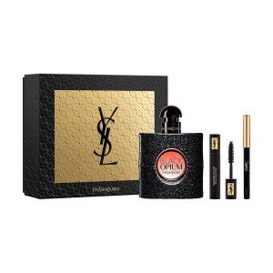 Set Cadou Yves Saint Laurent Black Opium, 50 ml Apa de Parfum + 2 ml Mascara + 0,8 ml Creion de ochi