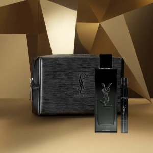 Set cadou Yves Saint Laurent Myslf, Apa de Parfum, Barbati, 100 ml +10 ml + Geanta YSL 