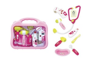 Set de doctor pentru copii - Valiza medicala cu accesorii roz